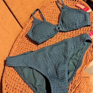 Teal 2 piece bathing suit
